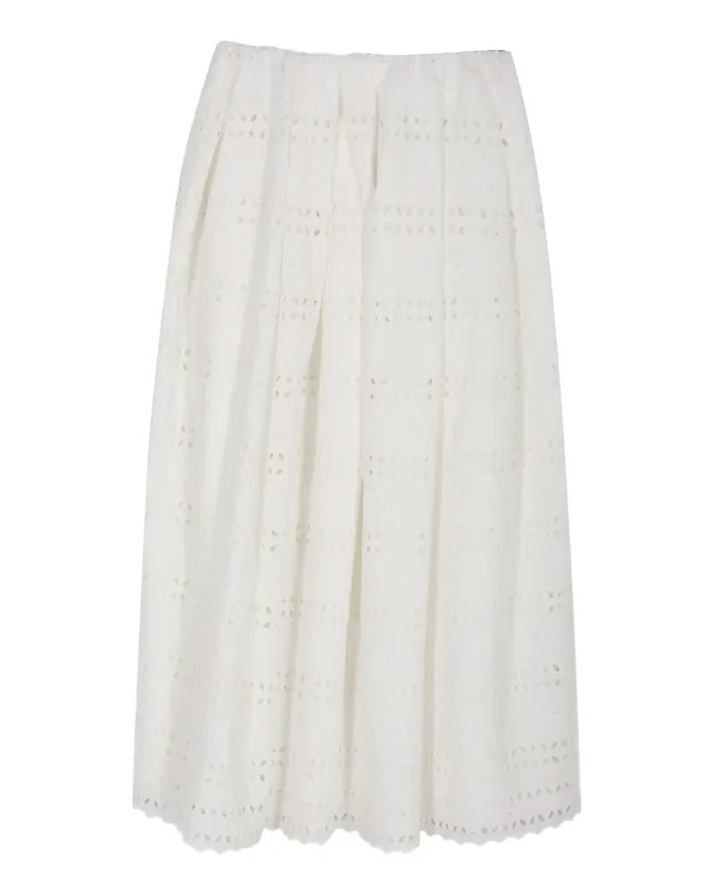 Faithfull The Brand embroidered midi skirt - Weiß Weiß