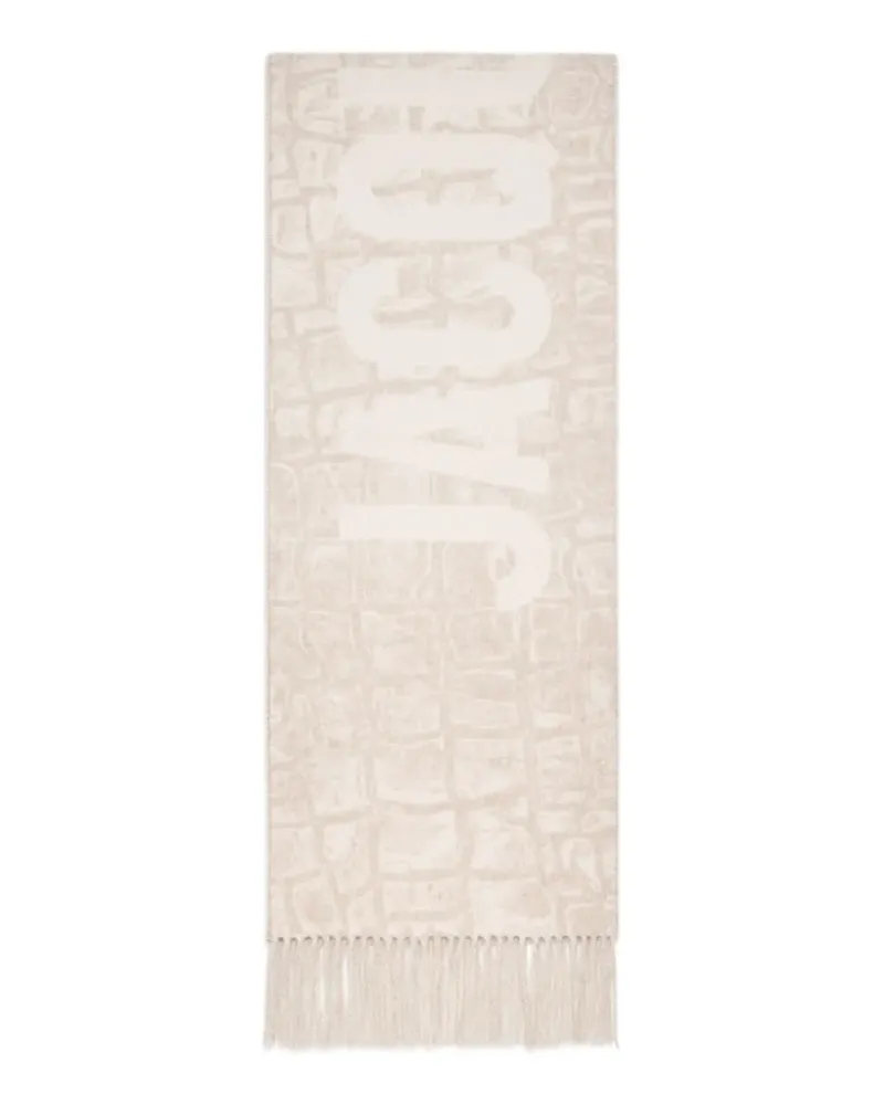 Jacquemus The  Fransenschal mit Logo-Jacquard - Nude Nude