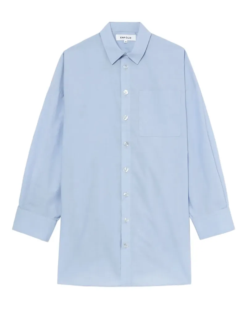 ENFÖLD Drapiertes Hemd - Blau Blau