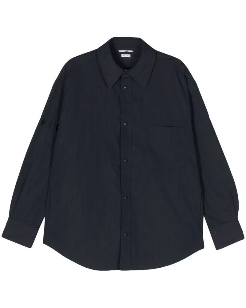 Thom Browne Hemdjacke mit Knopfverschluss - Blau Blau
