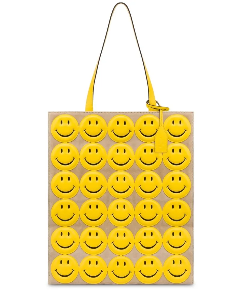 Moschino Smiley Schultertasche - Gelb Gelb