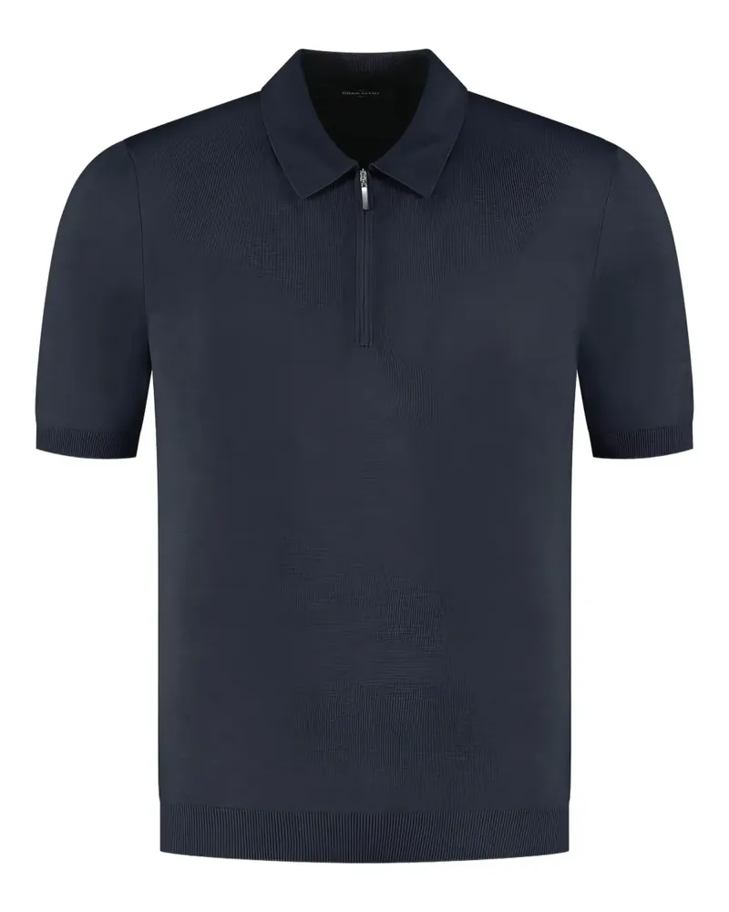 Gran Sasso Poloshirt mit Reißverschluss - Blau Blau