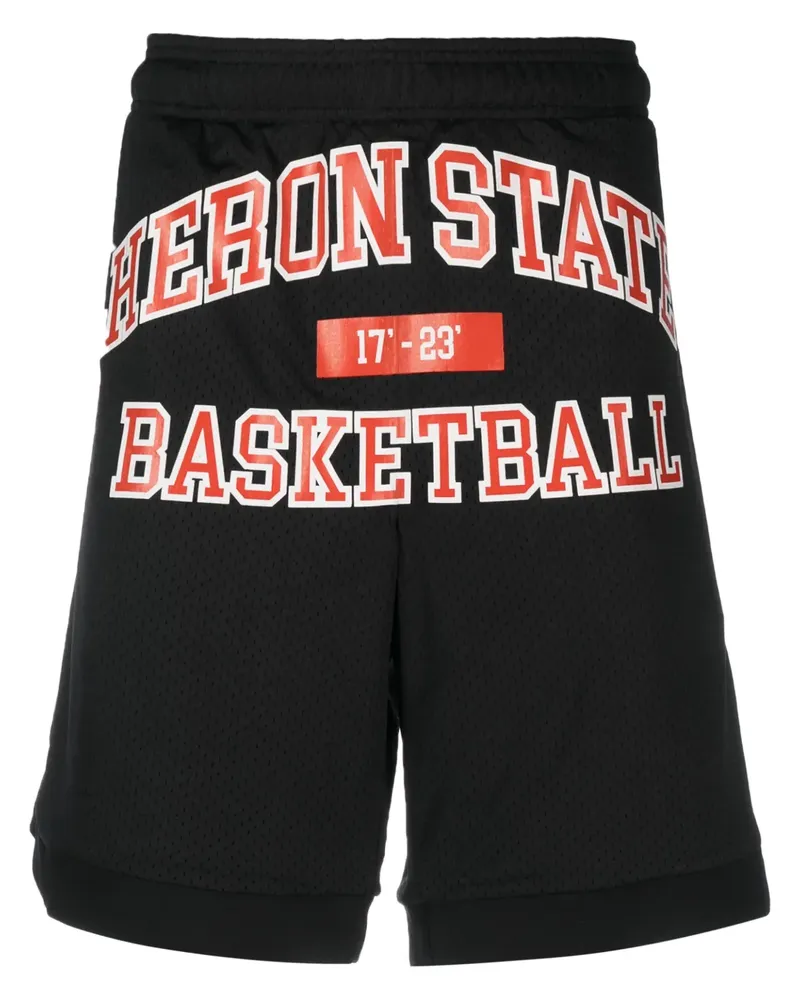 Heron Preston Sport-Shorts mit Logo-Print - Schwarz Schwarz