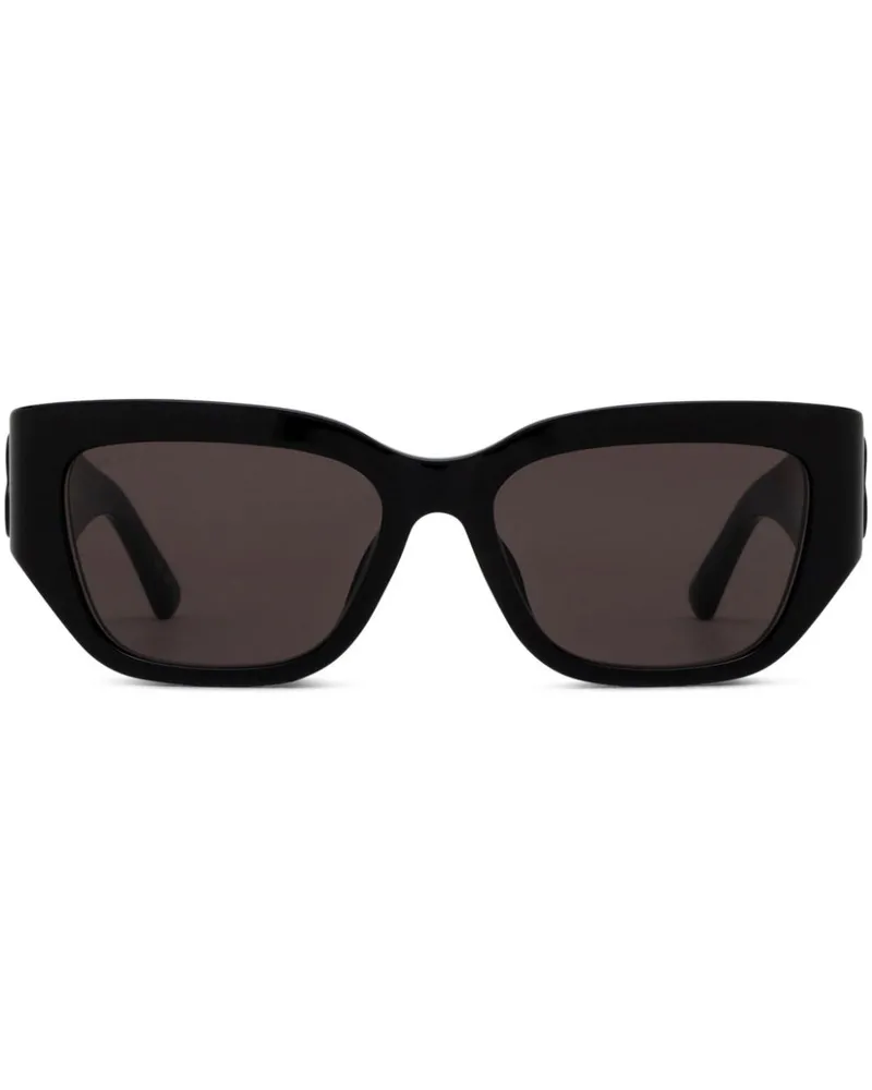 Balenciaga Sonnenbrille mit eckigem Gestell - Schwarz Schwarz