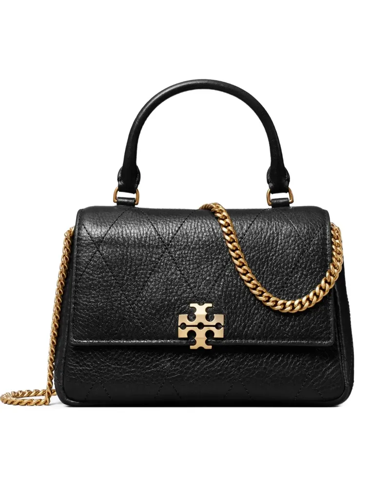 Tory Burch mini Charlie quilted top-handle cross body bag - Schwarz Schwarz