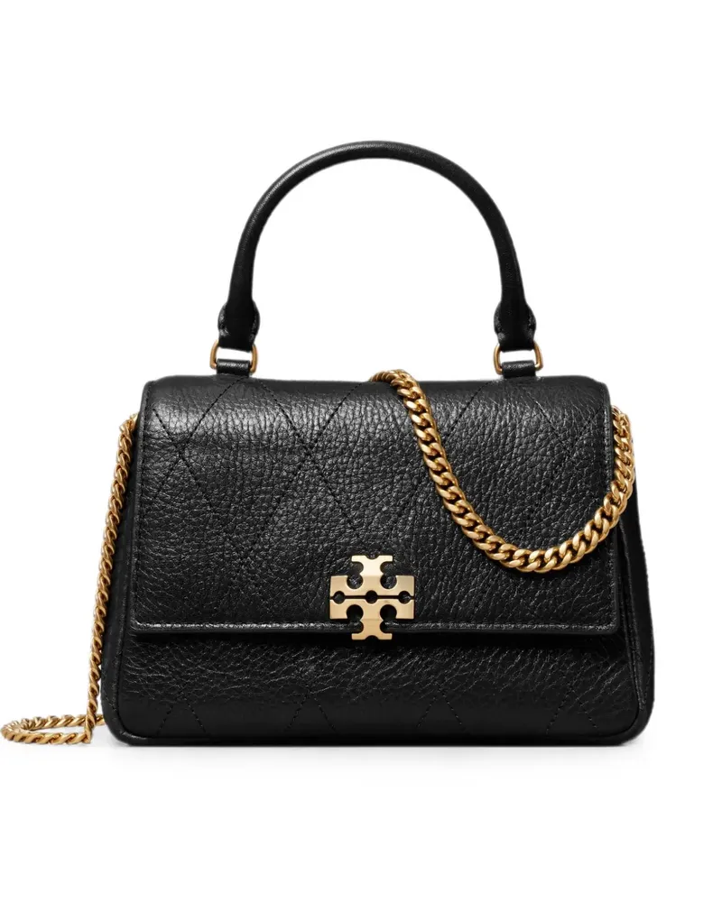 Tory Burch mini Charlie quilted top-handle cross body bag - Schwarz Schwarz