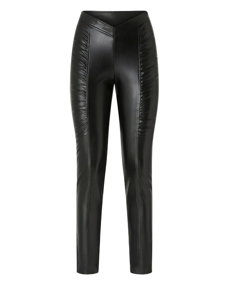 Pinko Geraffte Hose mit V-Bund - Schwarz Schwarz