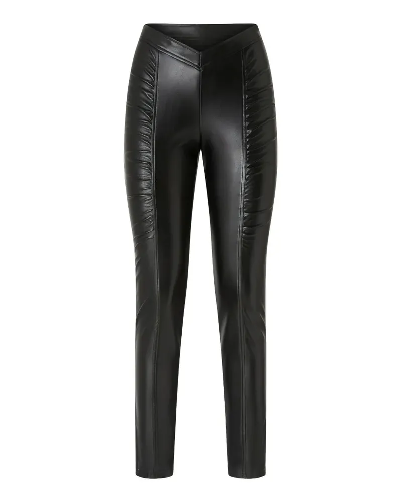 Pinko Geraffte Hose mit V-Bund - Schwarz Schwarz