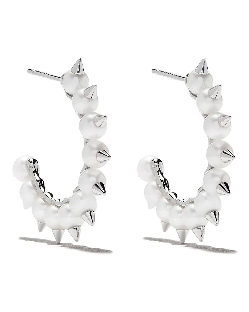 TASAKI 18kt 'Danger Tribe' Weißgoldohrringe - Silber Silber
