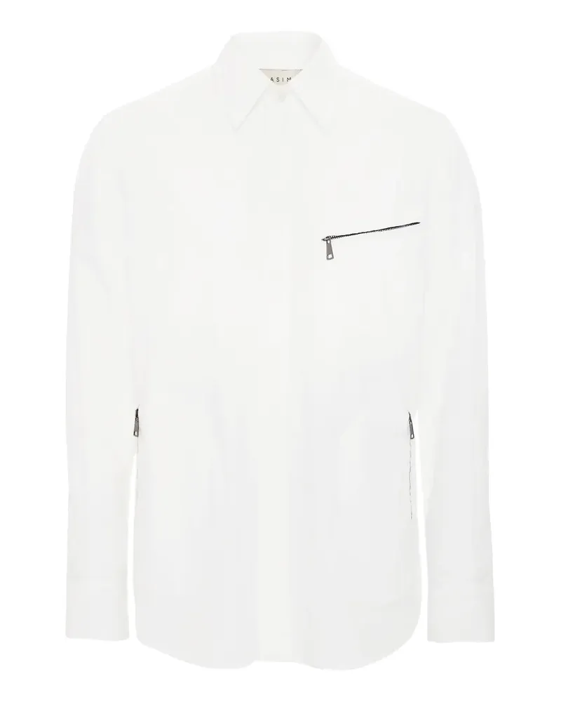 QASIMI Hemd mit Reißverschluss - Weiß Weiß