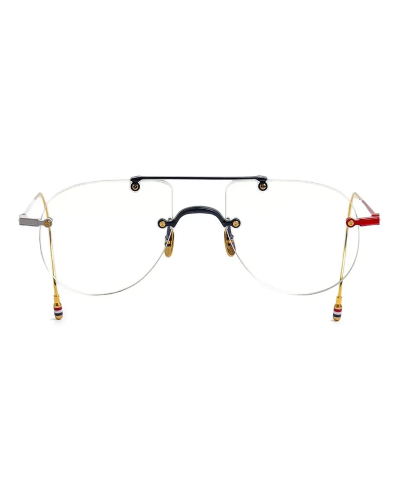 Thom Browne Klassische Pilotenbrille - Gold Gold