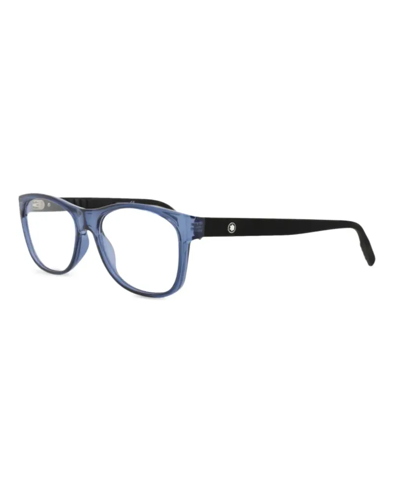Montblanc Brille mit eckigem Gestell - Blau Blau