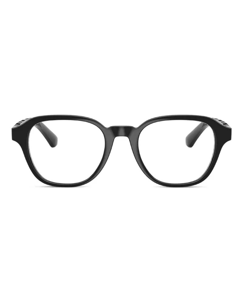 Burberry Brille mit rundem Gestell - Schwarz Schwarz