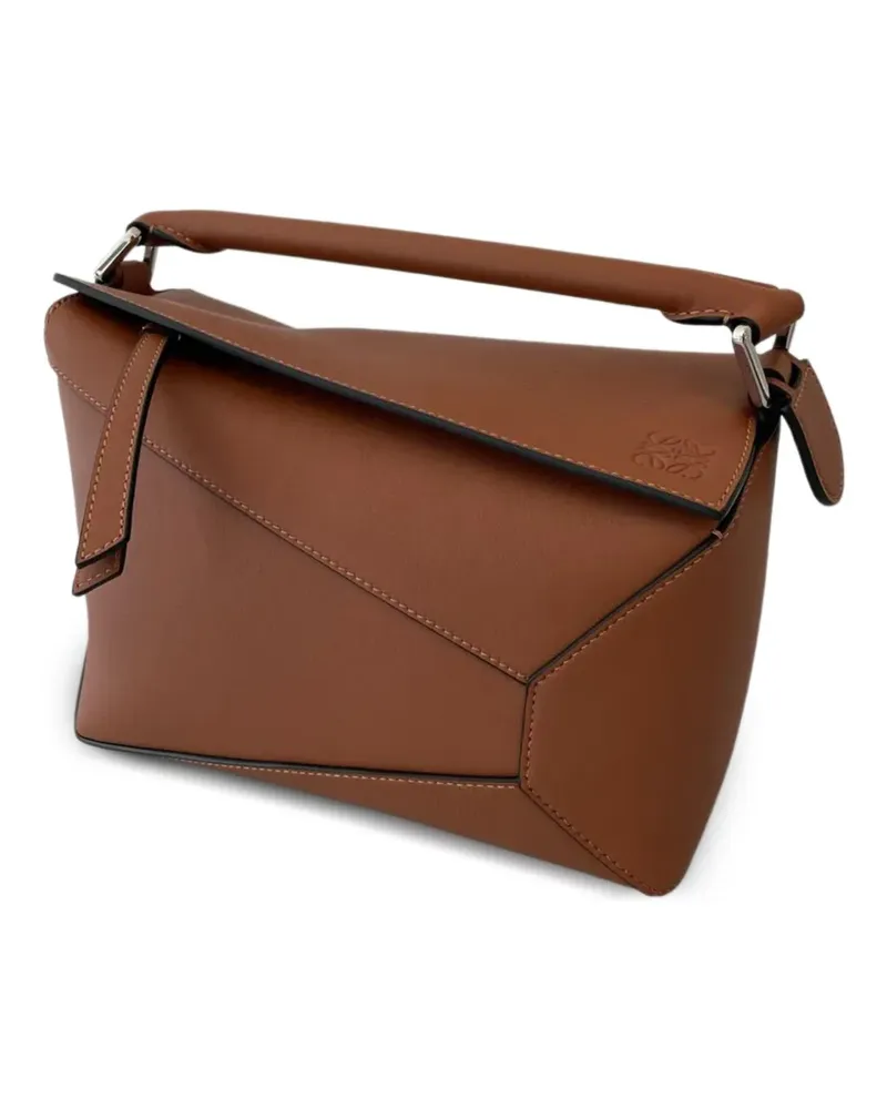 Loewe puzzle edge small bag - Braun Braun