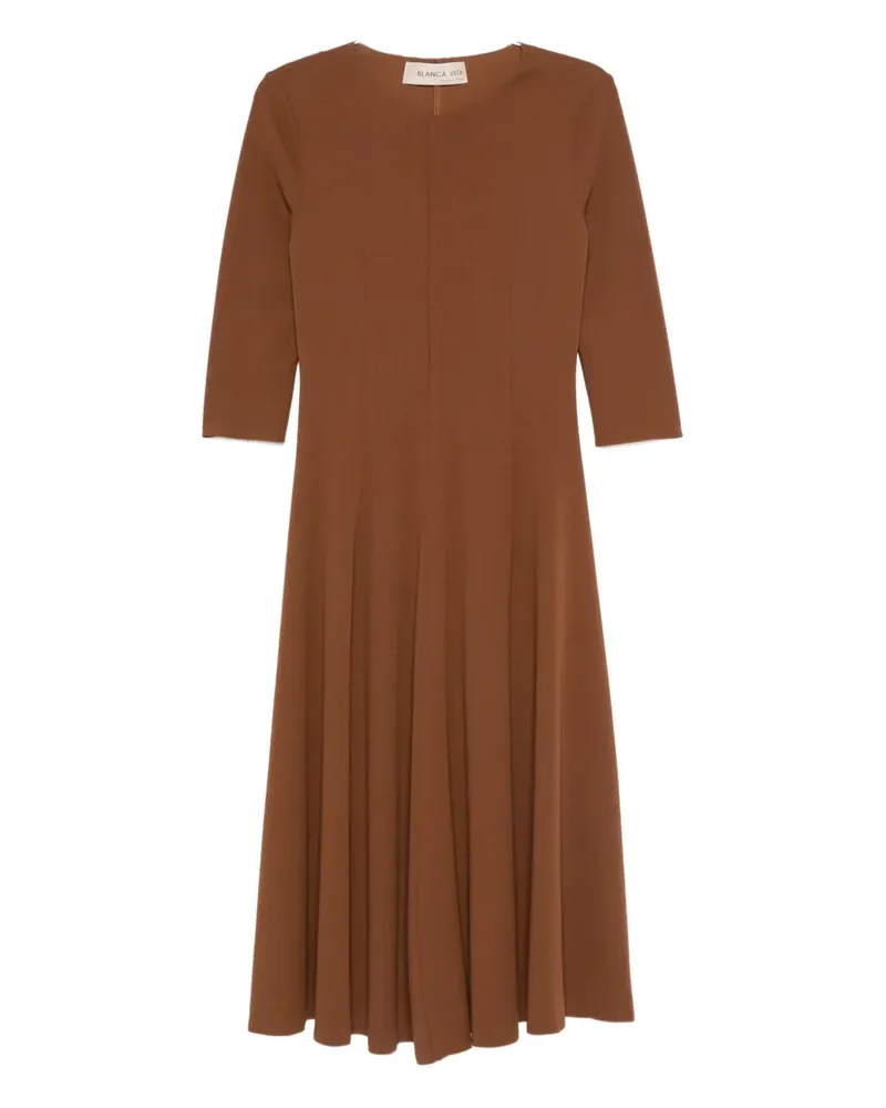 Blanca Asia three-quarter sleeve flared dress - Braun Braun