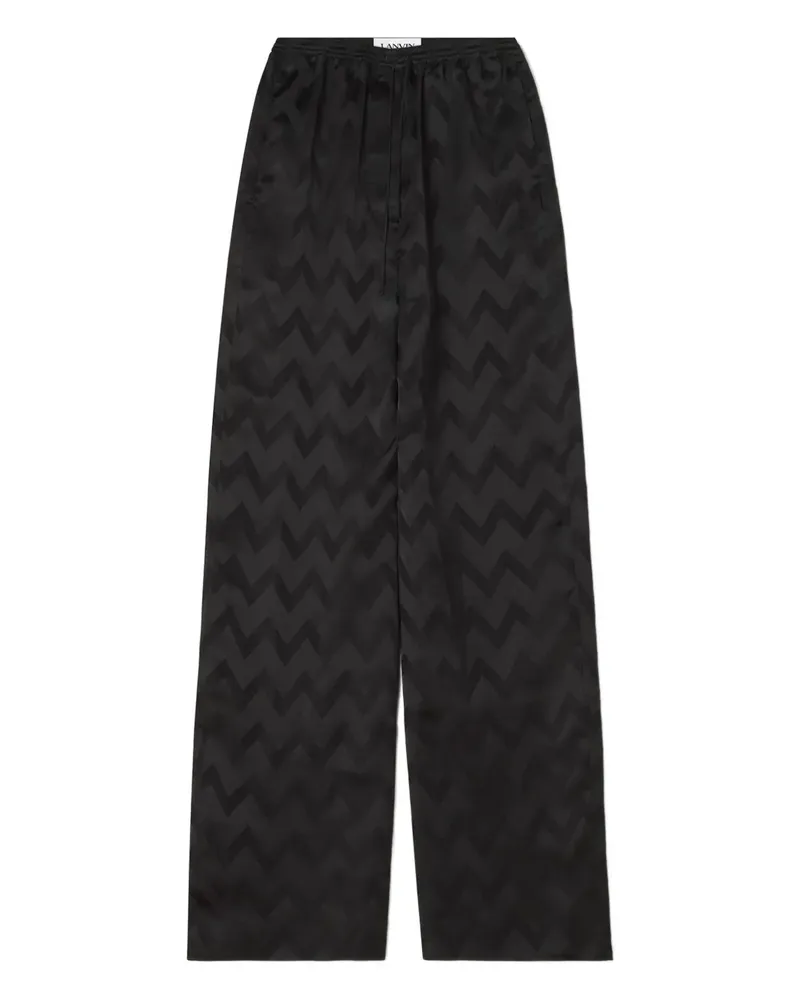 Lanvin Hose mit Zickzackmuster - Schwarz Schwarz