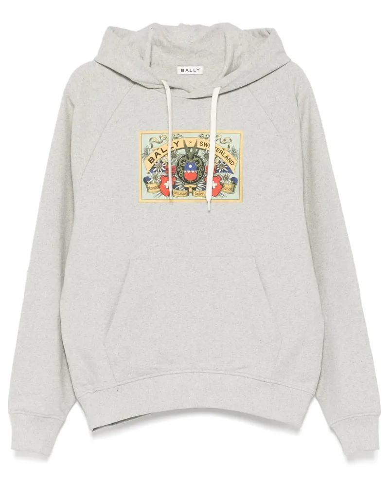 Bally Hoodie mit grafischem Print - Grau Grau