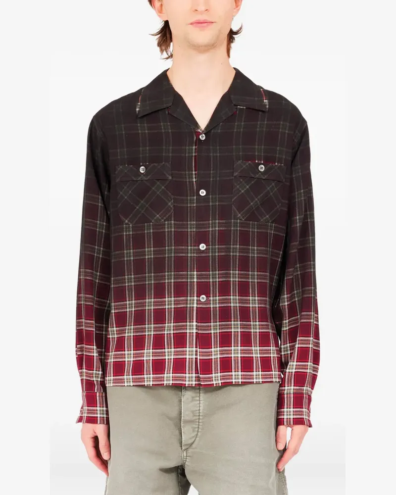 Maison Margiela Kariertes Hemd mit Farbverlauf - Rot Rot