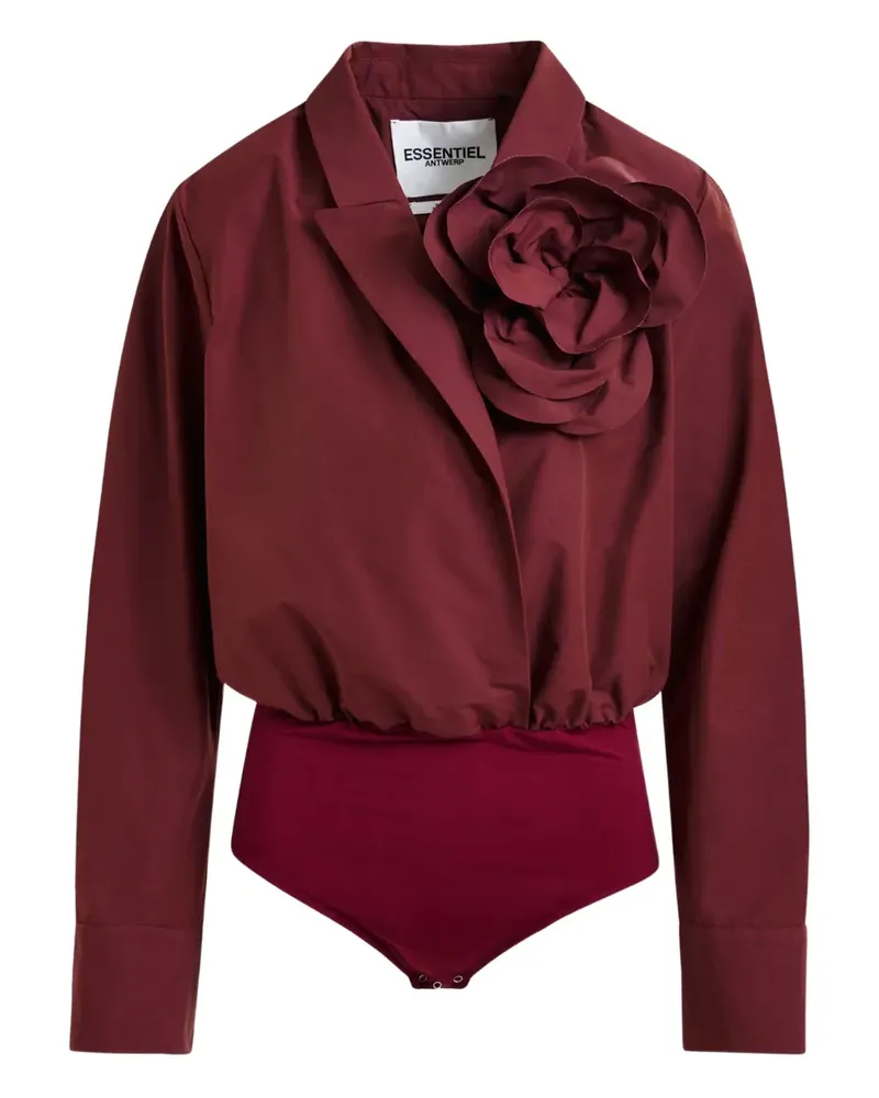 Essentiel Hemd mit Rosenverzierung - Rot Rot