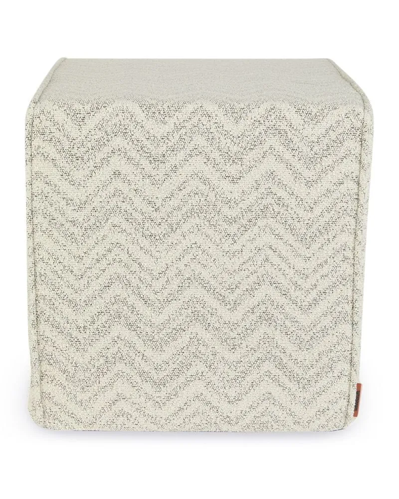 Missoni Home Columbia Hocker mit Jacquardmuster Nude