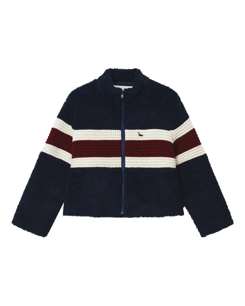 Sea Gestreifte Georgie Fleecejacke - Blau Blau