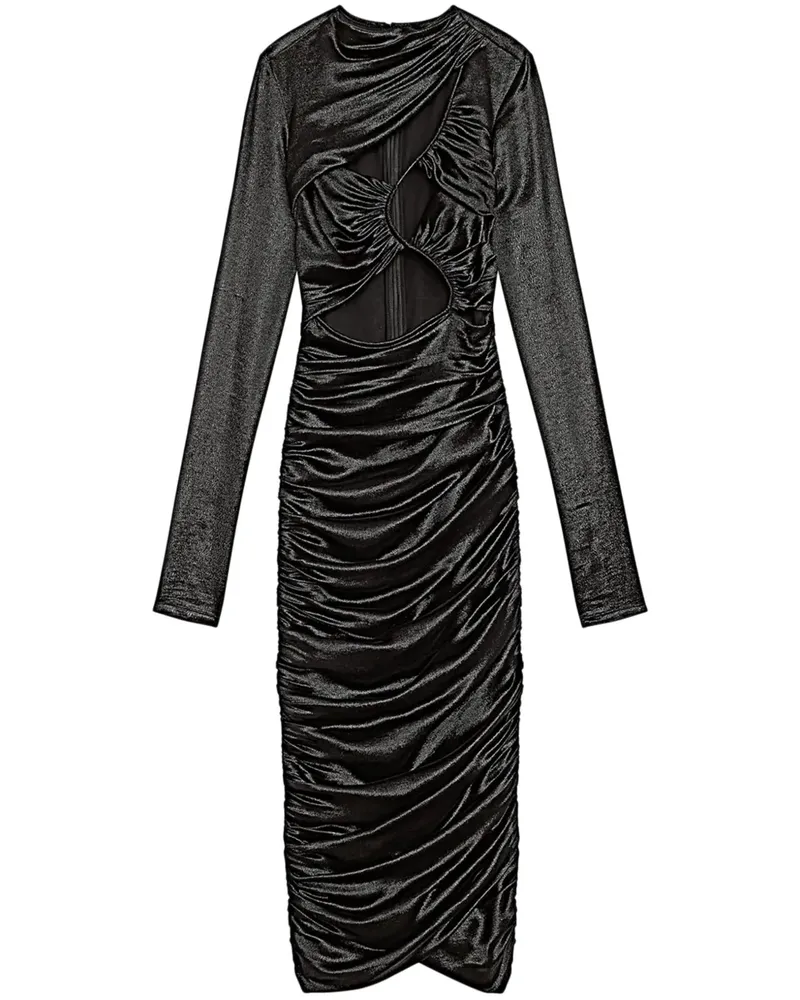 Isabel Marant Rayana Midikleid - Schwarz Schwarz