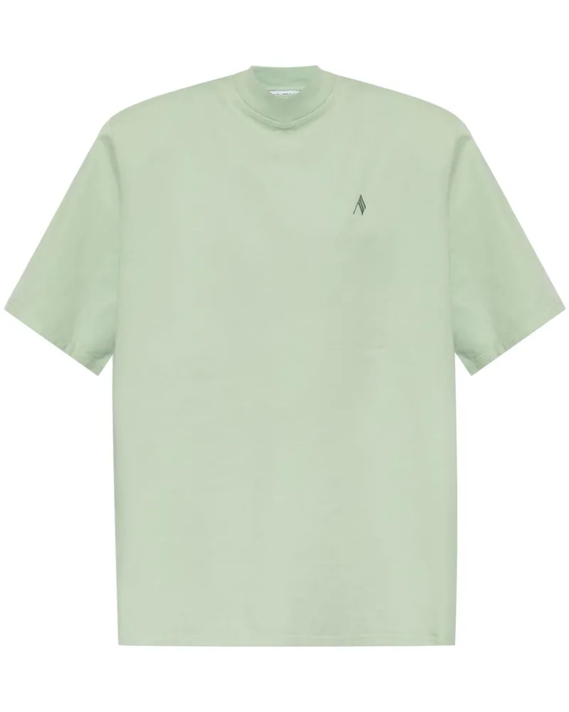 ATTICO T-Shirt mit Logo-Stickerei - Grün Grün
