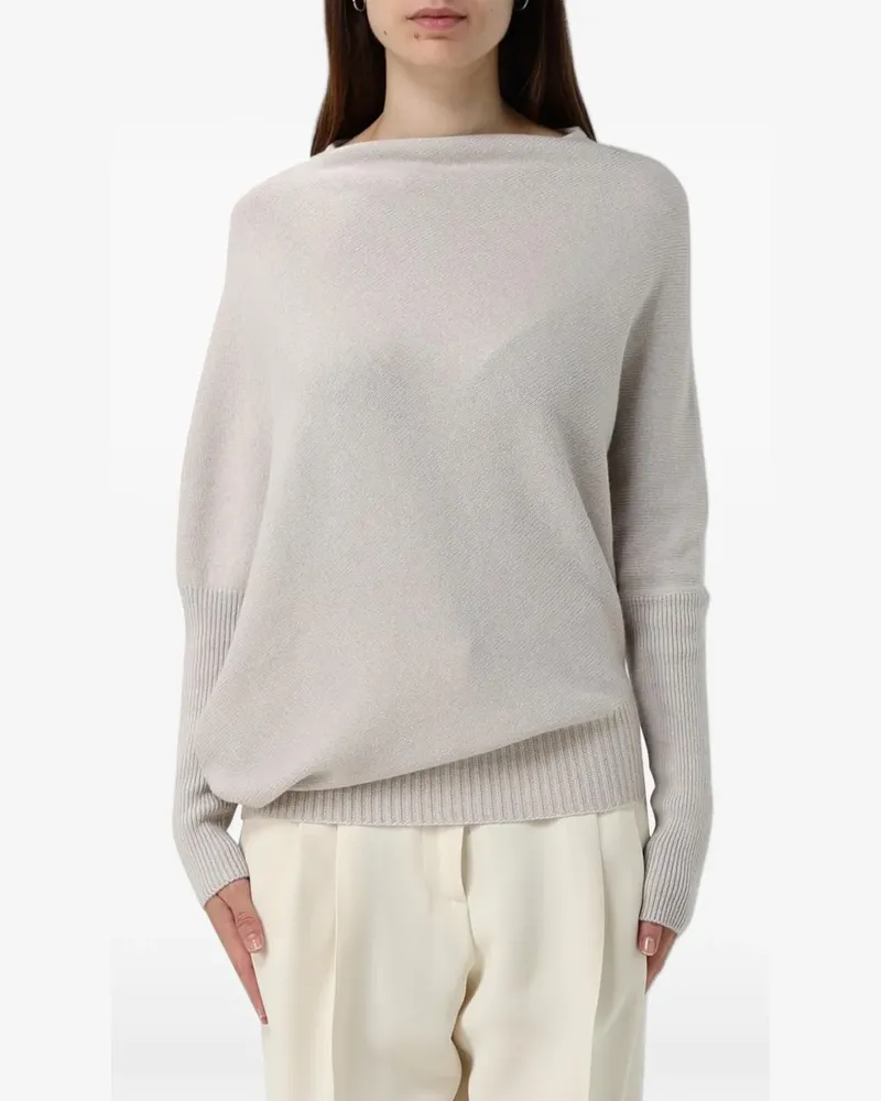 AGNONA Asymmetrischer Kaschmirpullover - Nude Nude