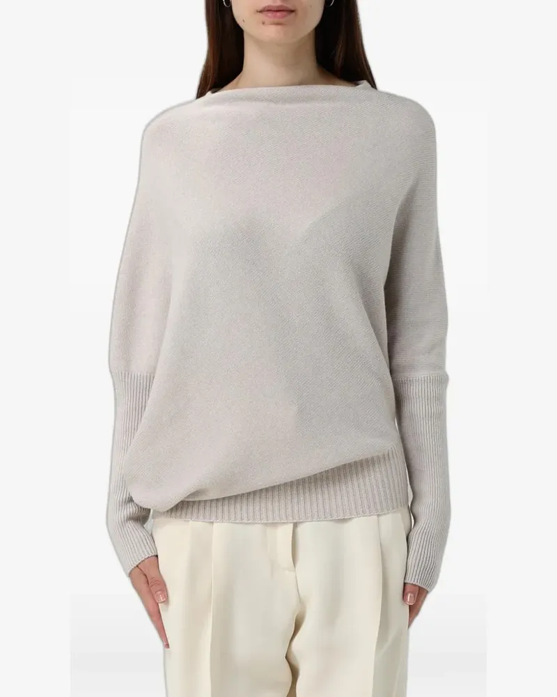 AGNONA asymmetric cashmere jumper - Nude Nude