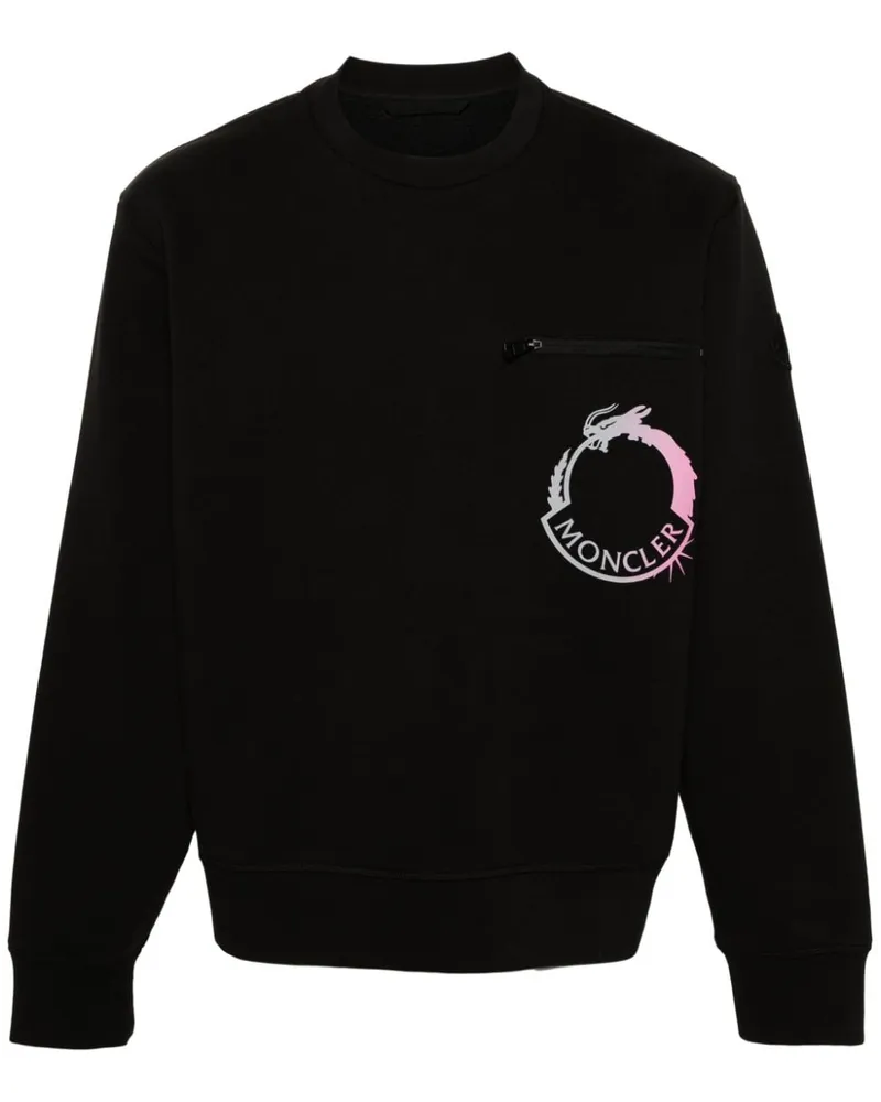 Moncler Sweatshirt mit tiefen Schultern - Schwarz Schwarz