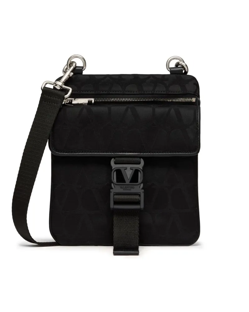 Valentino Garavani Schultertasche mit Toile Iconographe-Muster - Schwarz Schwarz
