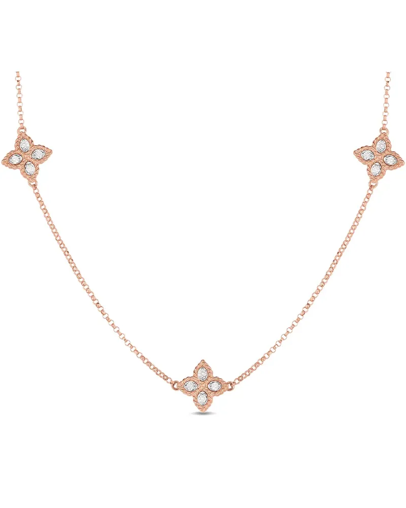 Roberto Coin diamond flower necklace - Rosa Rosa