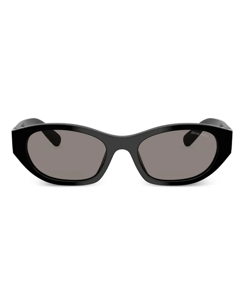 Miu Miu Sonnenbrille mit geometrischem Gestell - Schwarz Schwarz