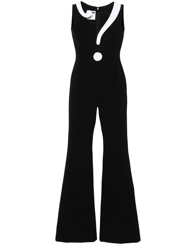 Moschino Jumpsuit mit Kontrastdetail Schwarz