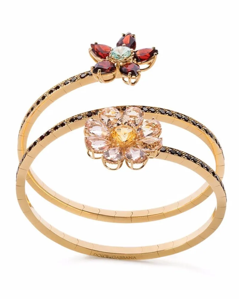 Dolce & Gabbana 18kt Spring Gelbgoldarmband mit Rhodolith, Morganit, Zirkon und Zitrin Gold