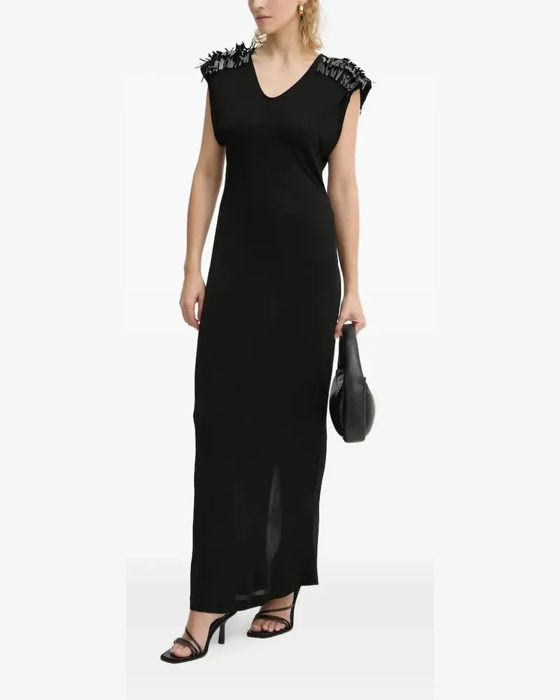 BRUUNS BAZAAR Maxikleid mit Pailletten - Schwarz Schwarz