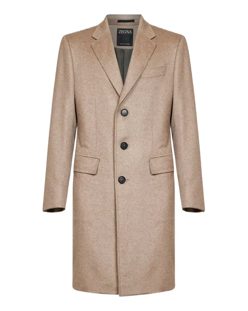 Ermenegildo Zegna Oasi Cashmere single-breasted coat - Nude Nude