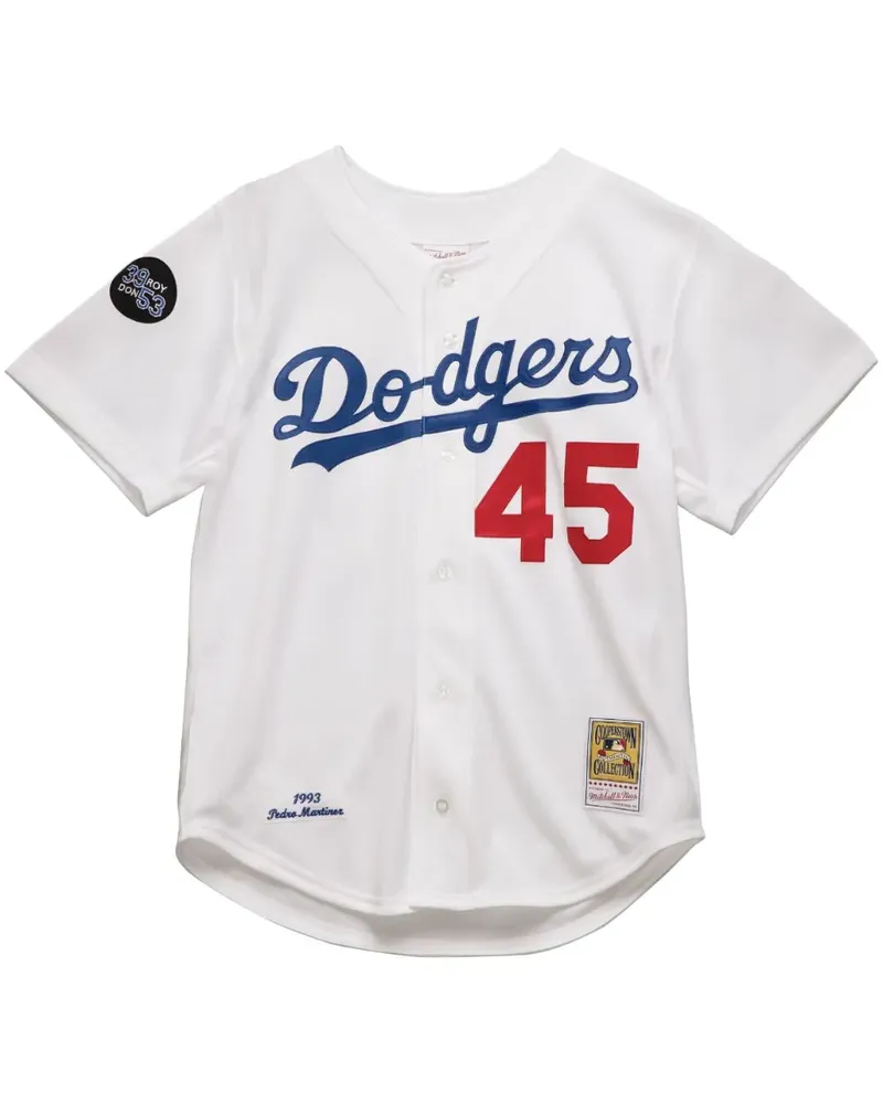 Mitchell & Ness MLB Los Angeles Dodgers 1993 Pedro Martinez Authentic T-Shirt - Weiß Weiß