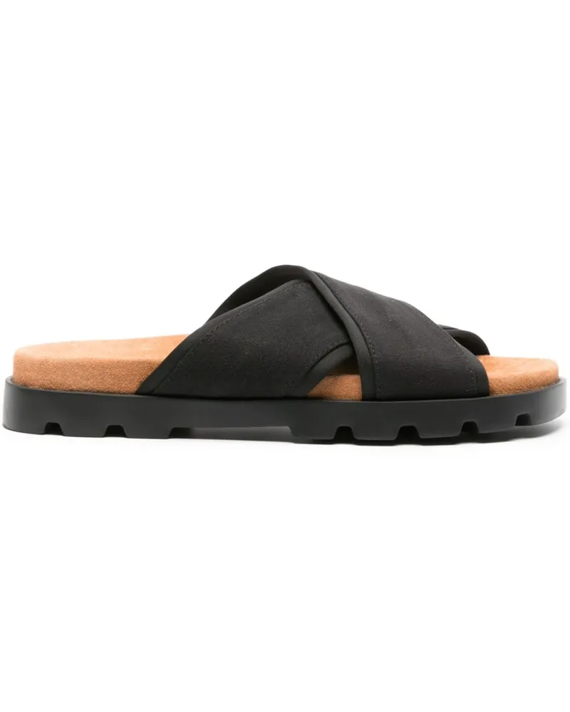 Camper Brutus Pantoletten aus Wildleder Schwarz