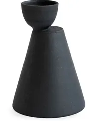 Origin Made Charred Cone Tonvase 27cm Schwarz