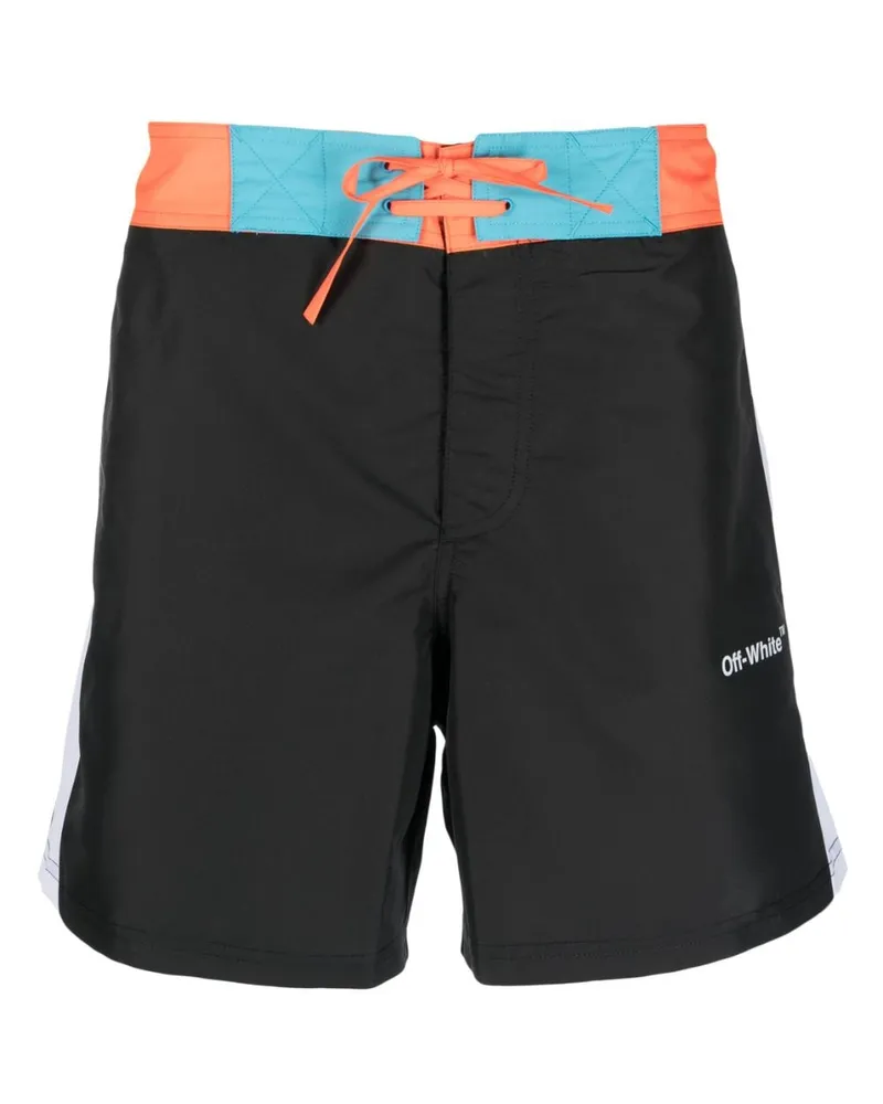 OFF-WHITE Badeshorts mit Pfeil-Print - Schwarz Schwarz