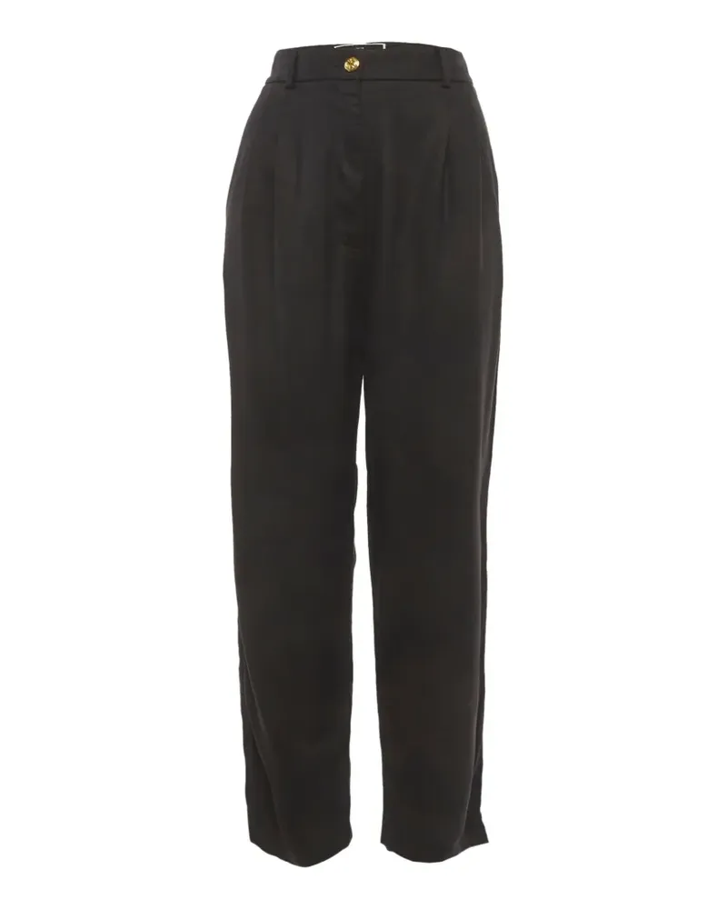 Elisabetta Franchi pleated gabardine trousers - Schwarz Schwarz