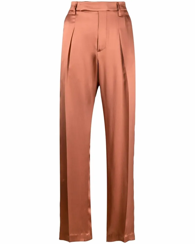 Brunello Cucinelli Gerade Hose mit hohem Bund - Orange Orange