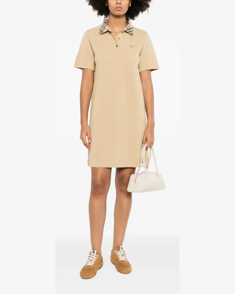 Burberry check-pattern polo dress - Nude Nude