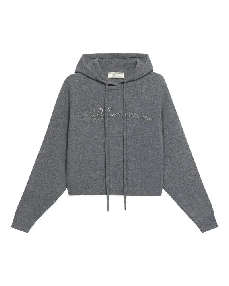 Blumarine Hoodie mit Kristallverzierung - Grau Grau