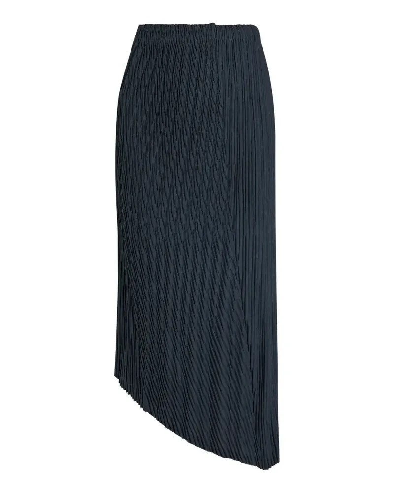 Issey Miyake Asymmetrischer Unfurling Pleats Rock - Blau Blau