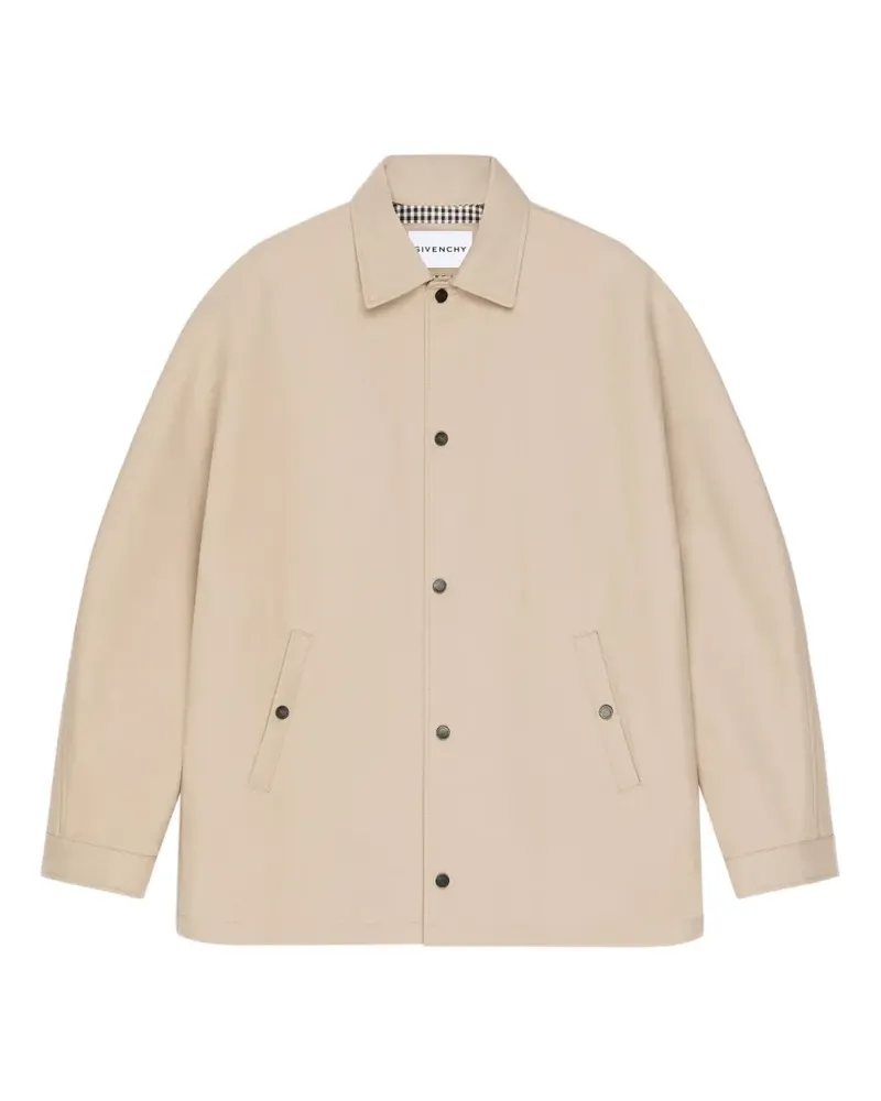 Givenchy Couture Seam Jacke aus Baumwolle mit  Paris-Patch - Nude Nude