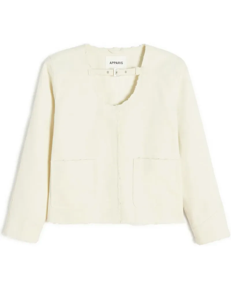 APPARIS Jacke mit ungesäumten Kanten - Weiß Weiß
