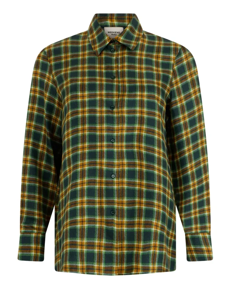 Max Mara Roma Hemd mit Schottenkaro - Grün Grün
