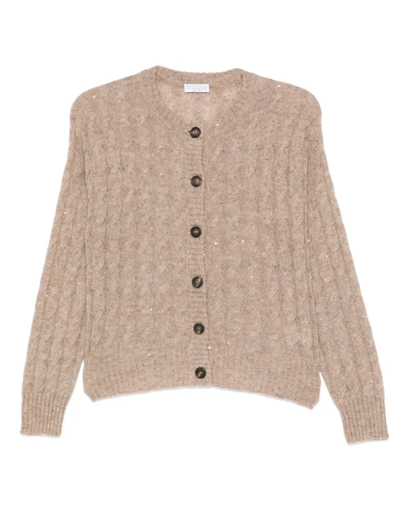 Brunello Cucinelli Cardigan mit Pailletten - Braun Braun